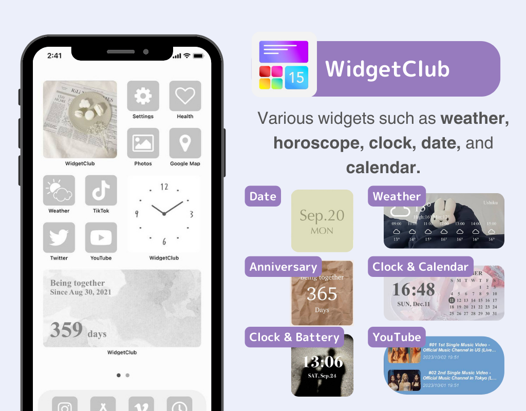 Check out the WidgetClub app on the App Store