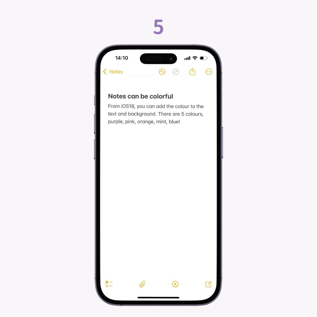 #1 image of iOS18：How to Change the Text Color in the Notes on iPhone