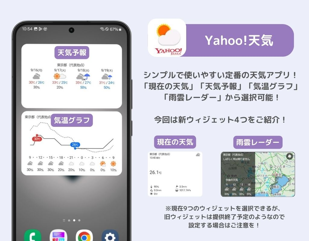 Androidスマホに天気ウィジェットを追加する方法！の画像2枚目
