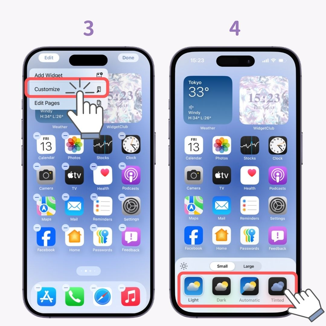 #1 slika iOS18: Kako spremeniti velikost in barvo ikone aplikacije na iPhoneu