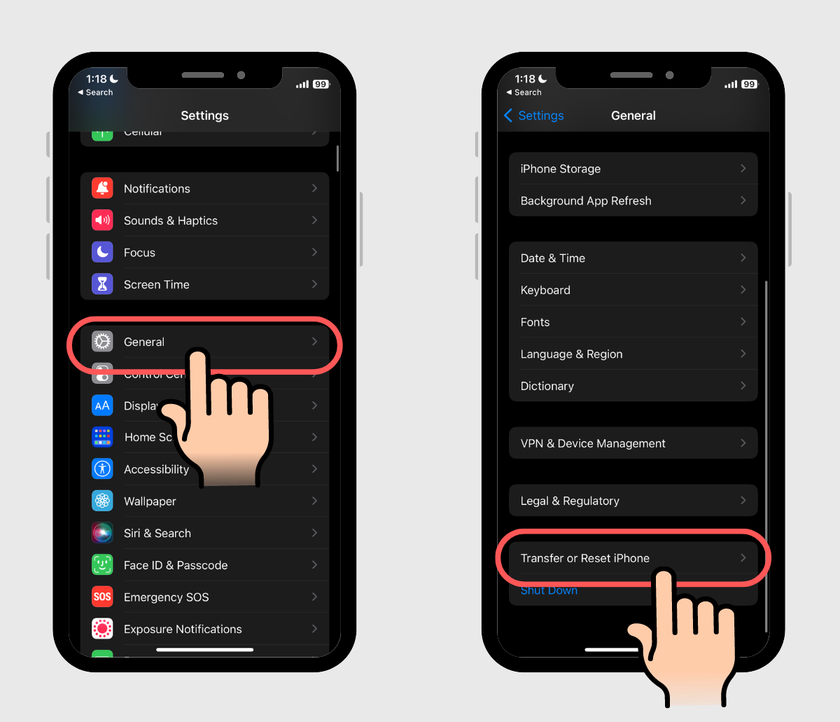 Image n ° 4 de la procédure de restauration des icônes d'application par défaut d'origine