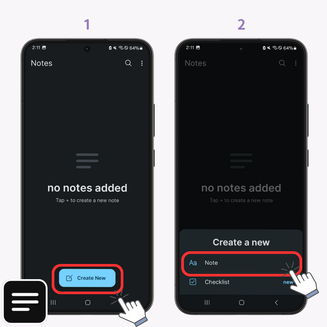 Imej #1 Cara Menambah Nota pada Skrin Utama Android