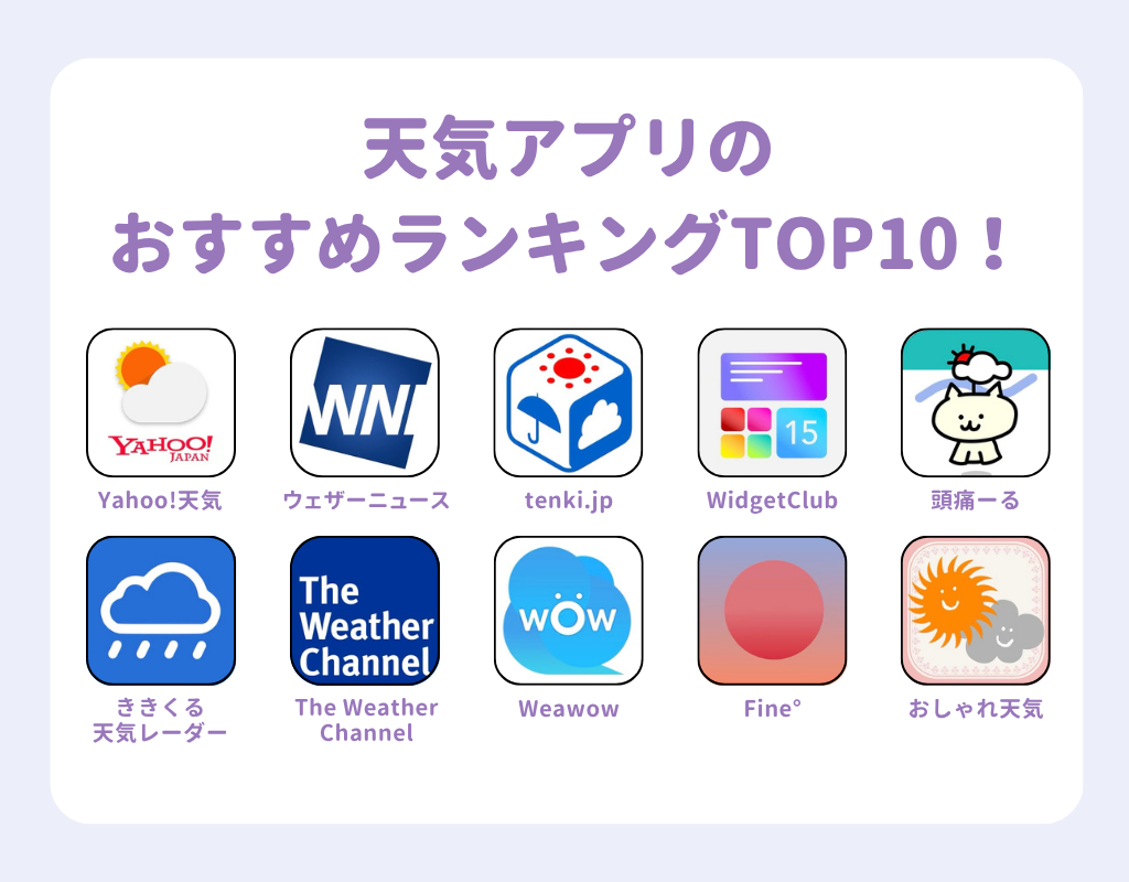 選び方のポイントも！天気アプリおすすめ15選【2025年】の画像2枚目