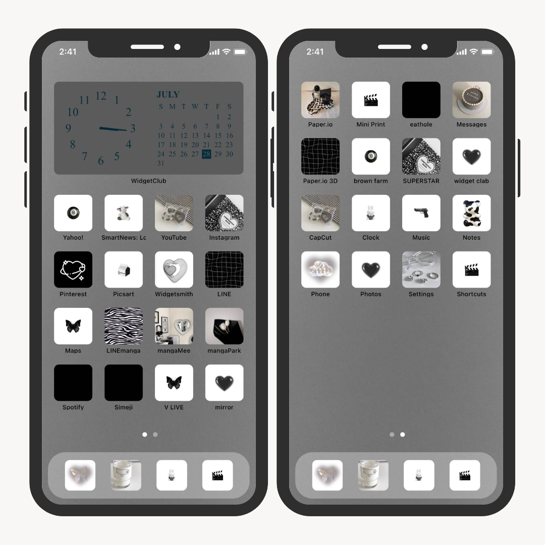 #4 image of Collection of Popular Monochrome Home Screen Arrangements 🤍