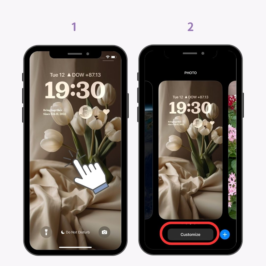 iOS17-ის #6 ახალი ფუნქციის სურათი: ეკრანის დაბლოკვის პერსონალიზაცია