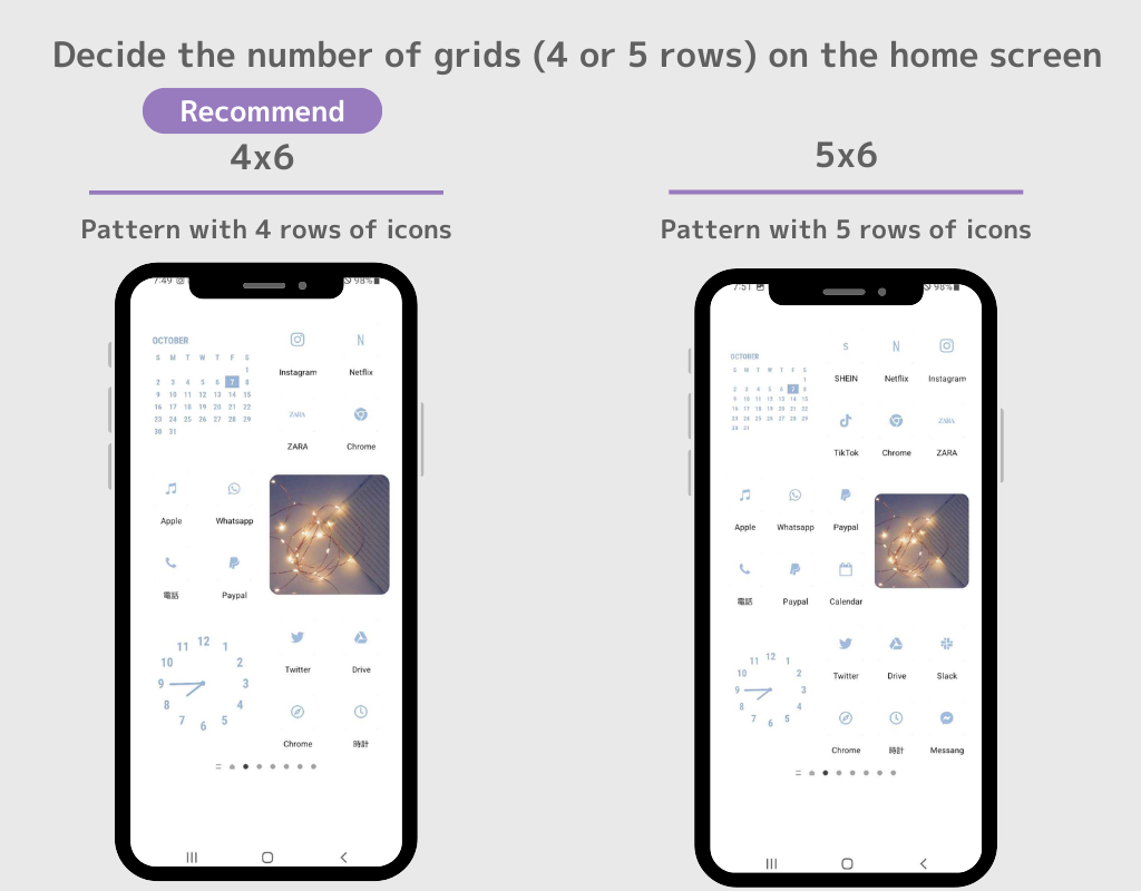 Iphone on sale app grid