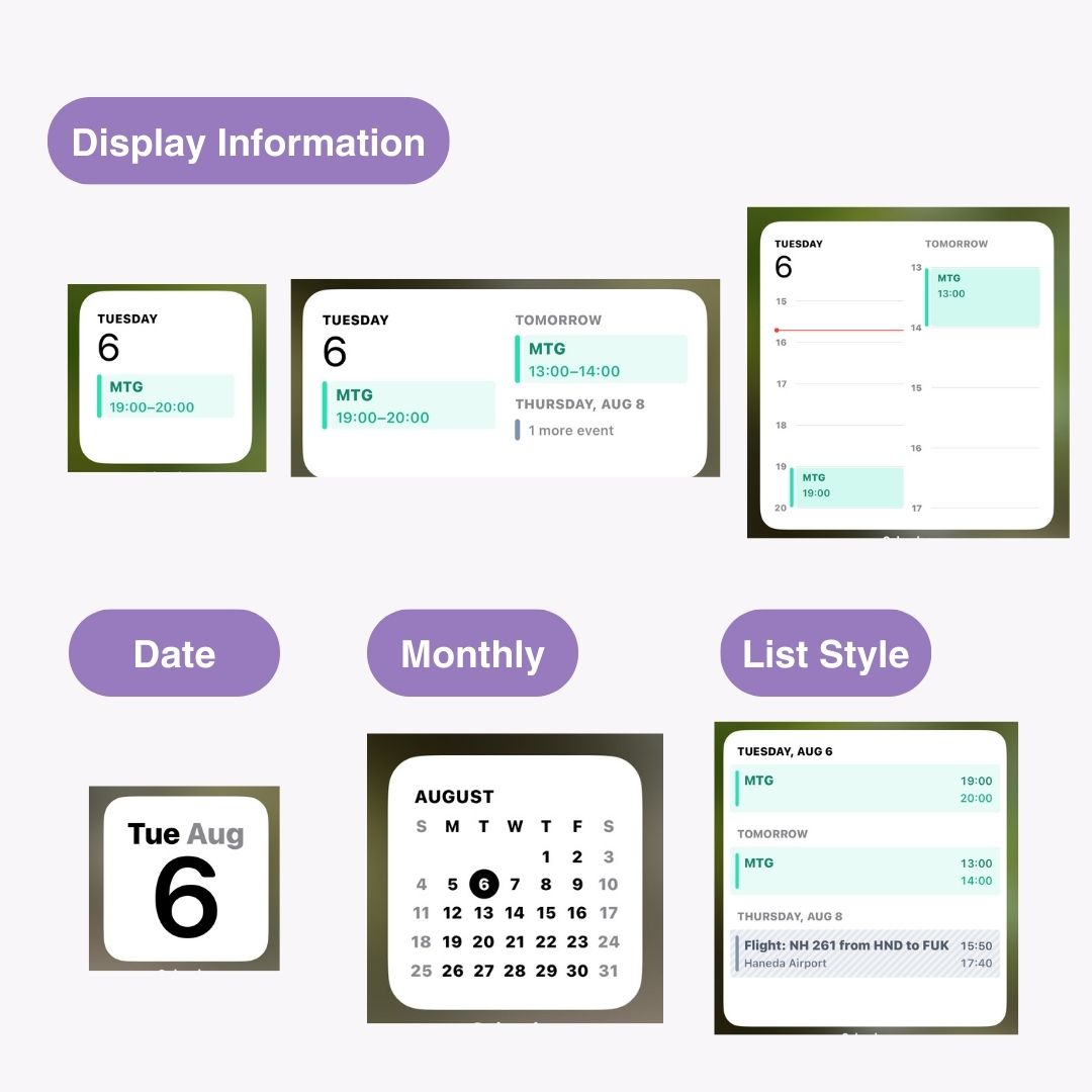 #2 image of How to Add Stylish Calendar Widgets 【iOS / Android】