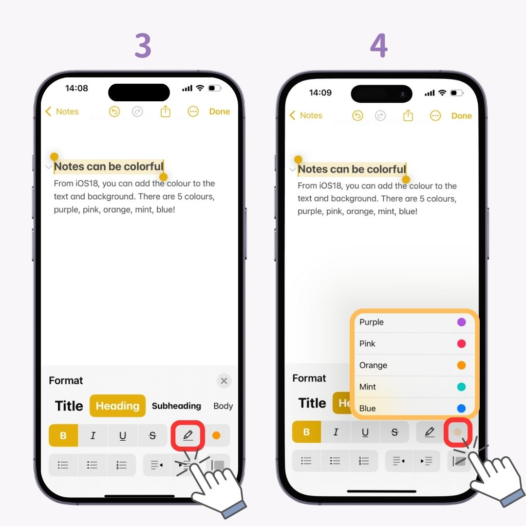 #1 image of iOS18：How to Change the Text Color in the Notes on iPhone